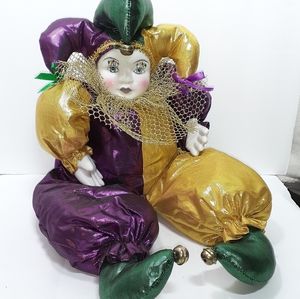 Porcelain Doll Mardi Gras vintage